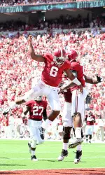 Amari Cooper has a nation's-best 43 catches for 655 yards in four games.