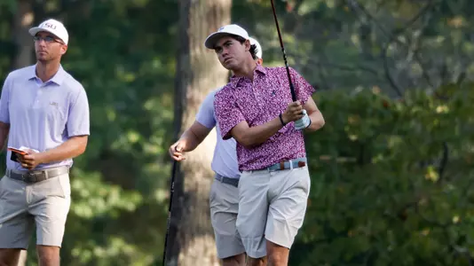 Thomas Ponder tees off sec match play