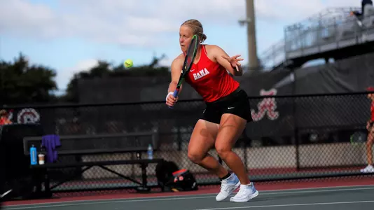 Petra Sedlackova hits the ball