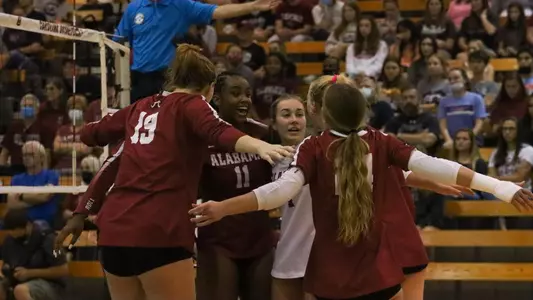 Alabama volleyball team celebration