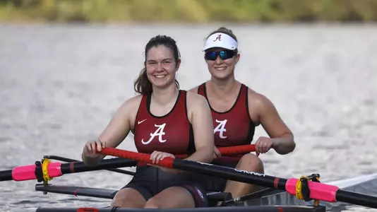Sami Kellog rowing at practice