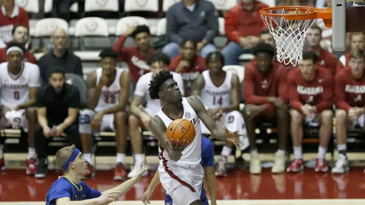 Charles Bediako About to Slam vs. South Dakota State