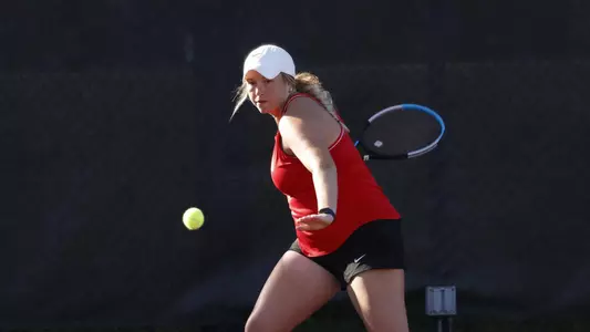 Anne Marie Hiser hits the ball