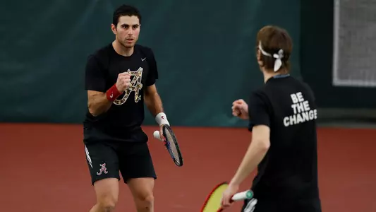 1/29/21  MTE v TulaneAlabama's Riccardo Roberto Alabama's Patrick KaukovaltaPhoto by Evan Pilat