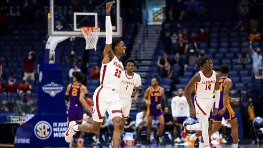 NASHVILLE, Tn. , -- Championship Game of the 2021 SEC Men's Basketball Tournament played between Alabama and LSU, Sunday, March 14, 2021 at the Bridgestone Arena in NASHVILLE.