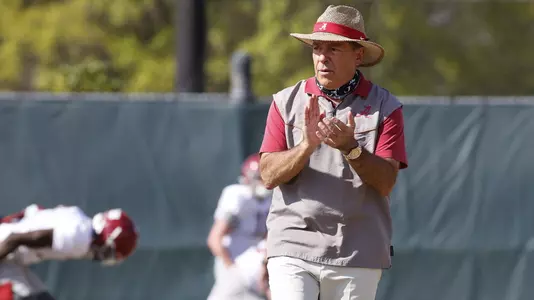 Coach Saban practice