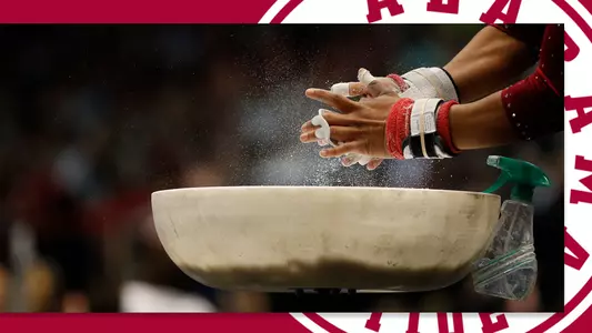 Hands applying chalk
