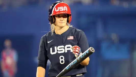 Haylie McCleney playing against Japan at the 2020 Tokyo Olympic Games