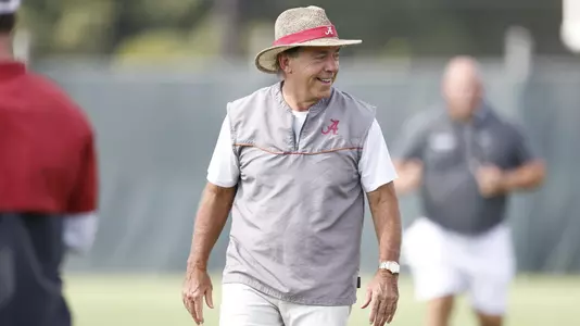 Nick Saban practice