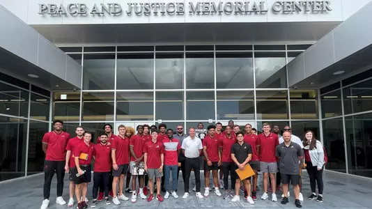 Alabama men's basketball team at EJI