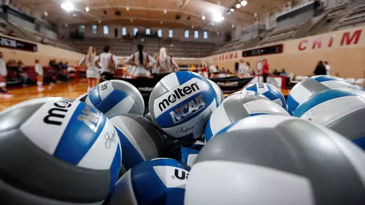 Cart of Volleyballs