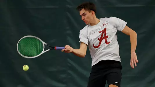 Filip Planinsek hits the ball