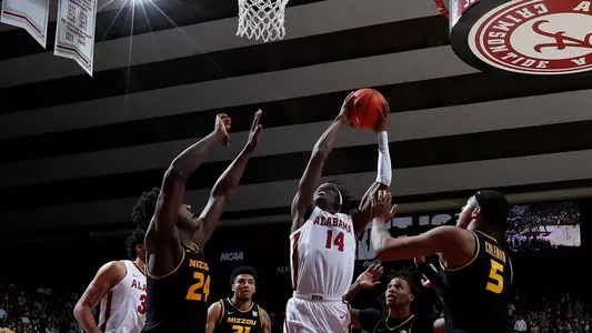 1/22/22 MBB Alabama vs MizzouAlabama guard Keon Ellis (14)Photo by Tyler Nussbaumer