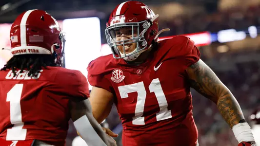 10/22/22 MFB Alabama vs MSUAlabama offensive lineman Darrian Dalcourt (71)Photo by Jeff Hanson