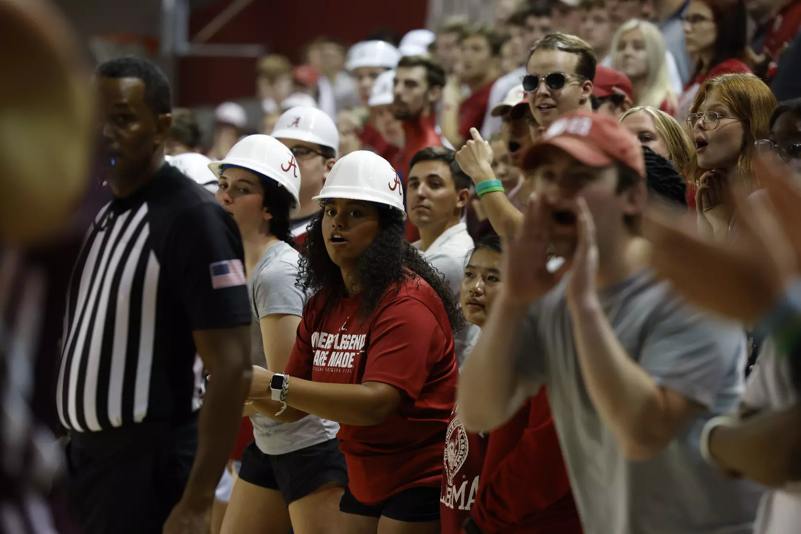 Fans cheer against Southern Illinois University at Foster Auditorium in Tuscaloosa, AL on Saturday, Oct 29, 2022.