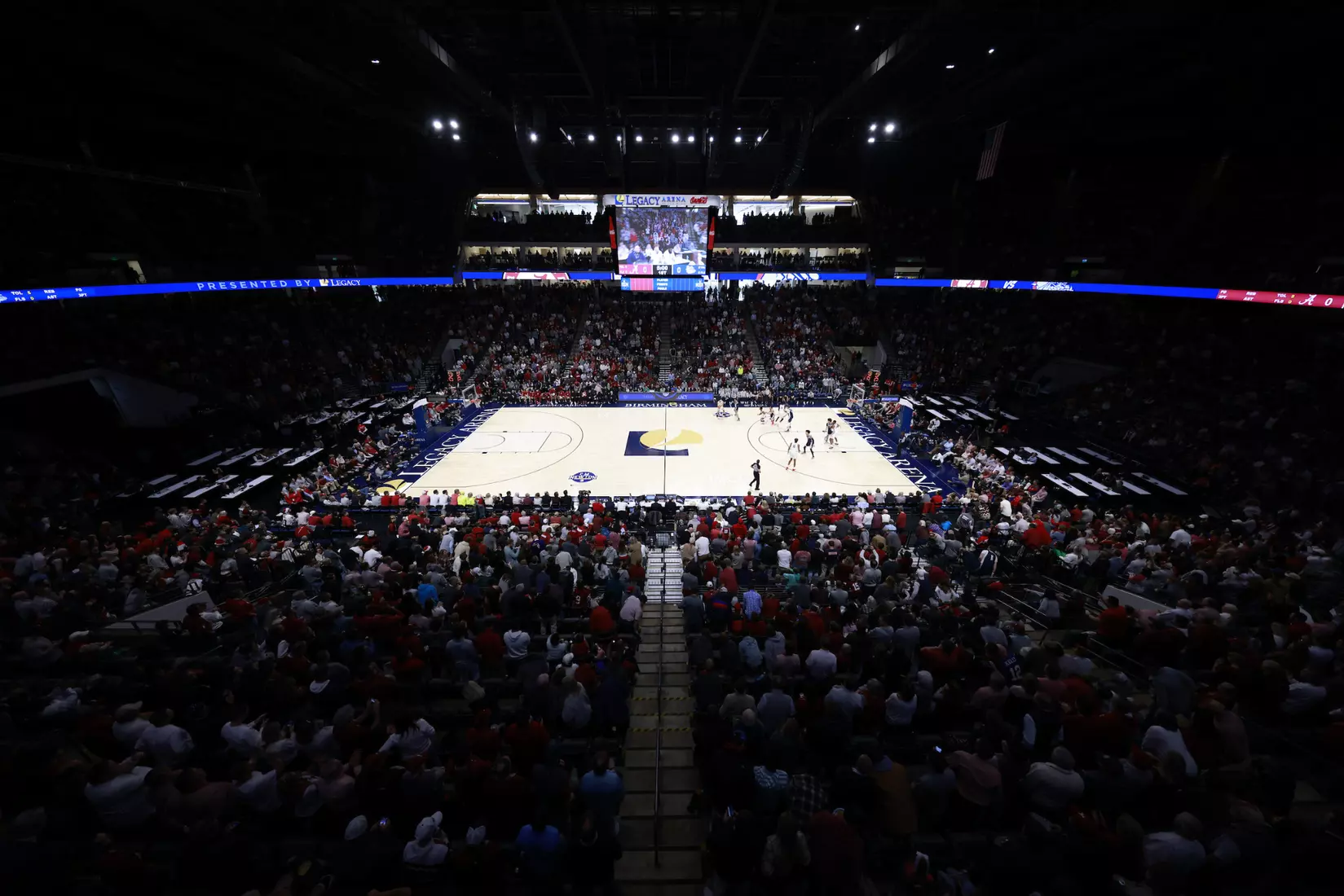 Sold out crowd watching the gameagainst Gonzaga at Legacy Arena in Birmingham, AL on Saturday, Dec 17, 2022.