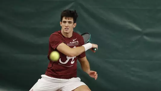 Juan Martin hits the ball