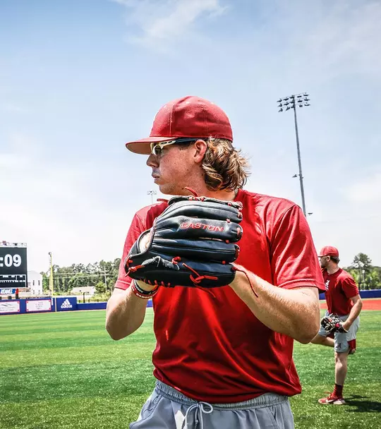 Brock Guffey getting ready to throw at practice