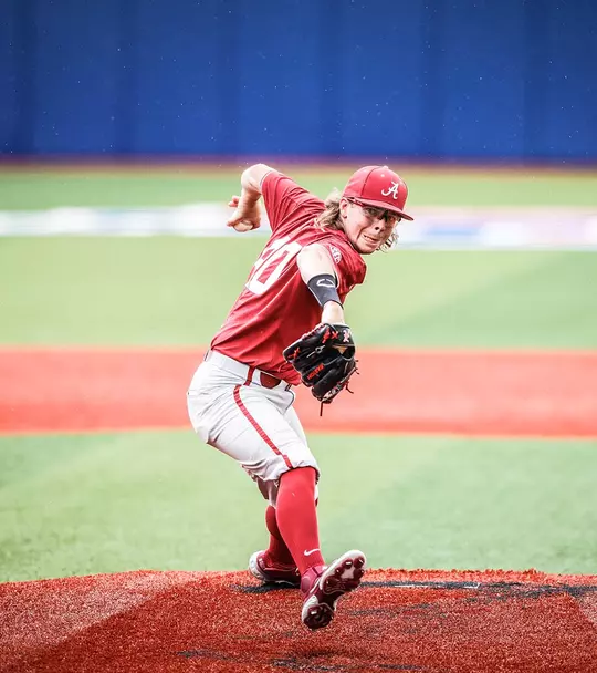 Brock Guffey on the pitcher's mound