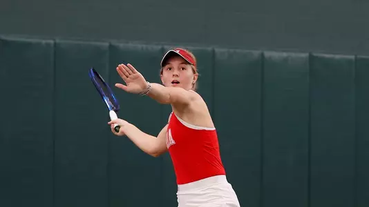 Ola Pitak hitting the ball