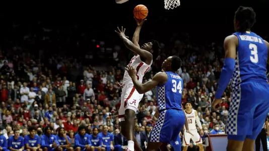 2/5/22 MBB KentuckyAlabama center Charles Bediako (10)Photo by Crimson Tide Photos/UA Athletics