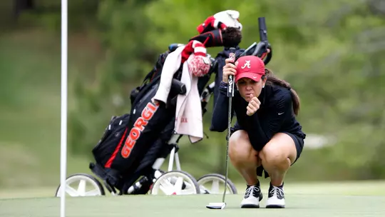 Emma Talley evaluating a shot