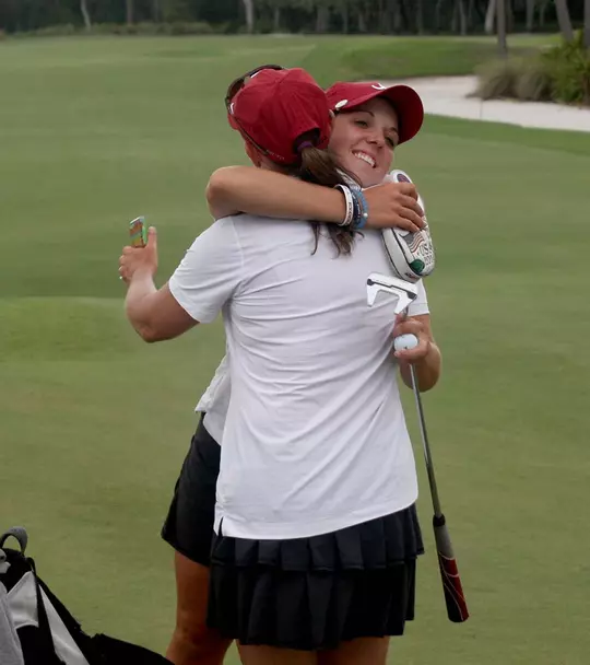 Emma Talley hugging Susan Rosenstiel