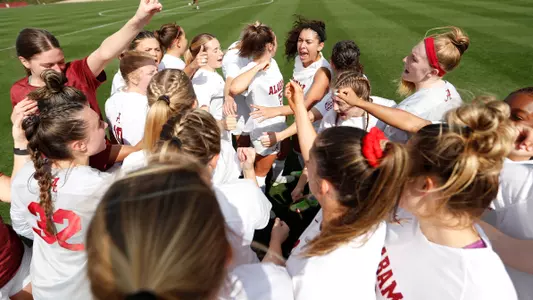 Soccer team cheering