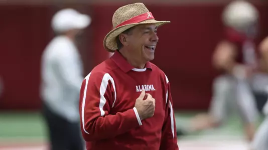 Coach Saban practice