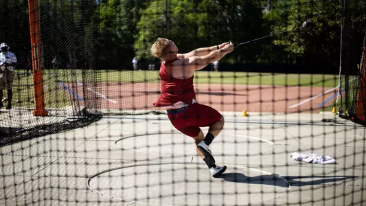 Kieran McKeag in the hammer throw