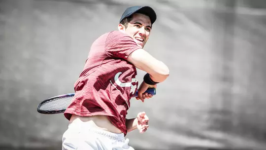 Juan Martin after hitting the ball