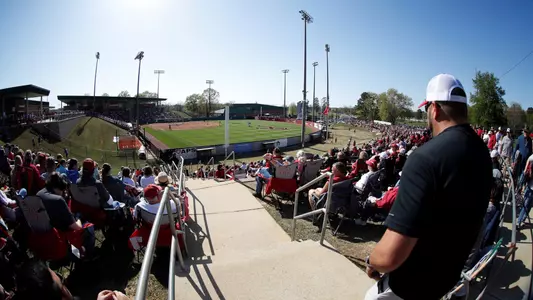View from the brickyard for Alabama softball vs. Georgia