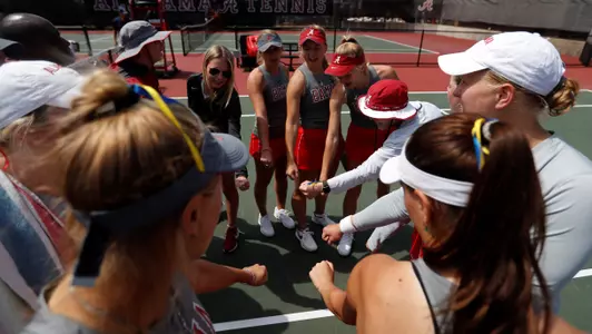 Women's Team cheers prior to the match