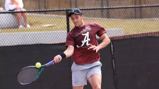 Juan Martin hits a ball back at the SEC Tournament