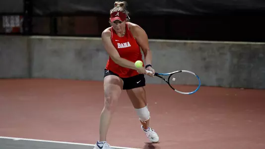 Anne Marie Hiser returns a ball