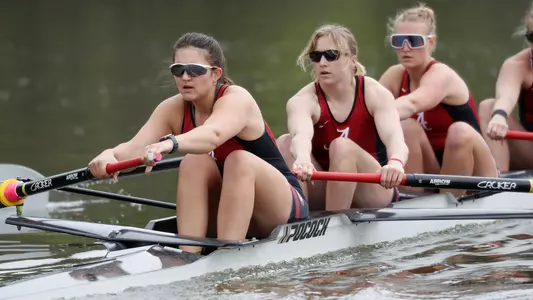 Rachel Fuller races with the First Varsity 4 vs. Tennessee