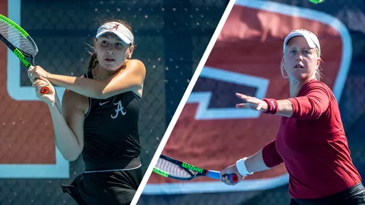 Loudmilla Bencheikh and Petra Sedlackova at the NCAA Singles and Doubles Championships