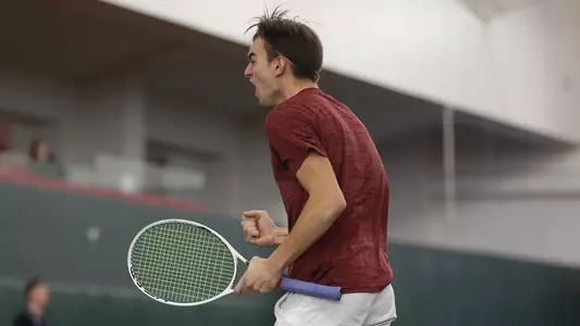 Planinsek celebrating after a point