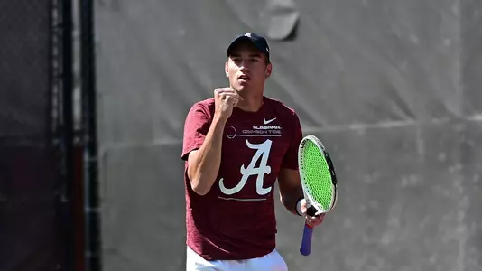 Planinsek celebrating after a point