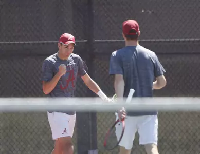 Planinsek celebrating after a point