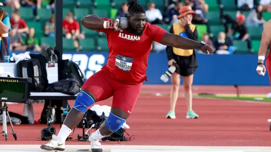 6/8/22 MWTR NCAA Track and Field Outdoor Championship Day 1 MenAlabama's Isaac OdugbesanPhoto by Rodger Champion