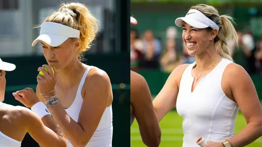Routliffe and Guarachi competing at Wimbledon