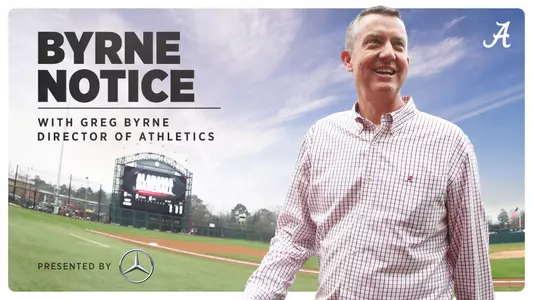 Byrne Notice with Greg Byrne, Director of Athletics, presented by Mercedes-Benz