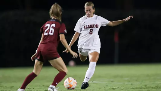 Felicia Knox kicks the ball