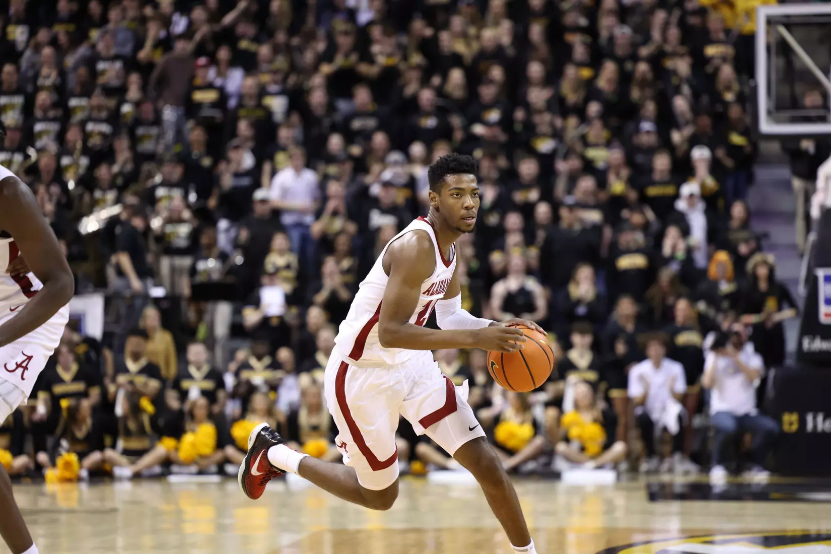 Alabama Forward Brandon Miller (24) dribbles the ball against Mizzou at Mizzou Arena in Columbia, MO on Saturday, Jan 21, 2023.