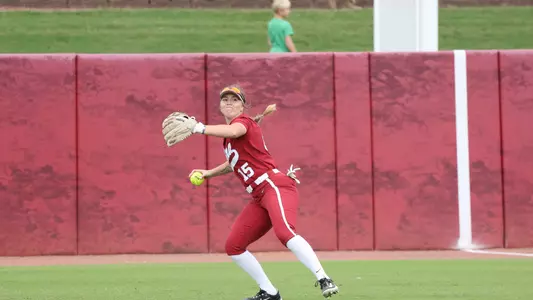 Kendal Clark gets the ball in from right field.