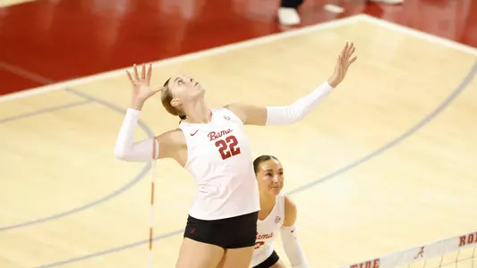 Kyla Dunaway goes up for a hit.