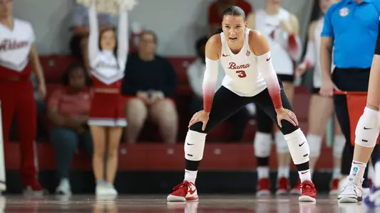 Allison Berent stays locked into the game.