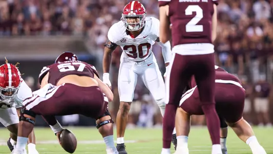 9/30/23 MFB Alabama vs Mississippi State
Alabama linebacker Jihaad Campbell (30)
Photo by Jeff Hanson