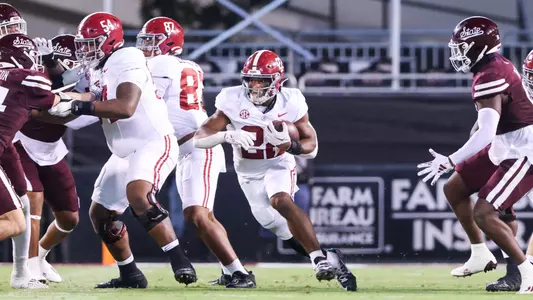 9/30/23 MFB Alabama vs Mississippi State
Alabama running back Justice Haynes (22)
Photo by Jeff Hanson